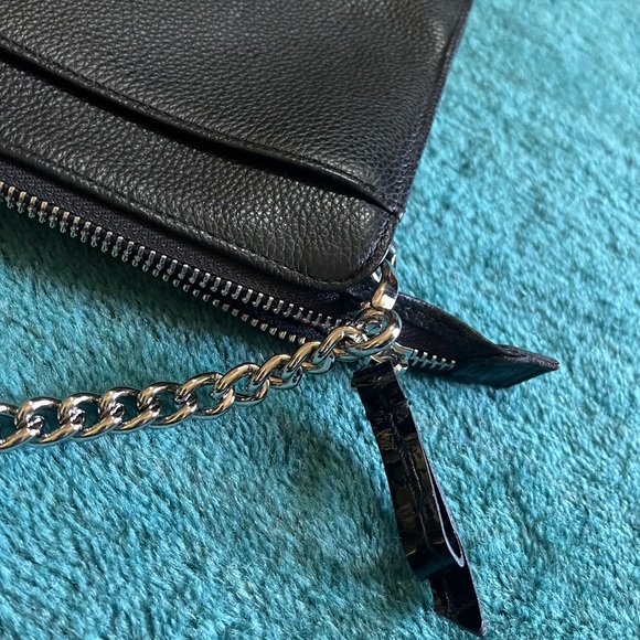 Brighton Black Leather Crossbody Bag with Heart Accent - Picture 5 of 8